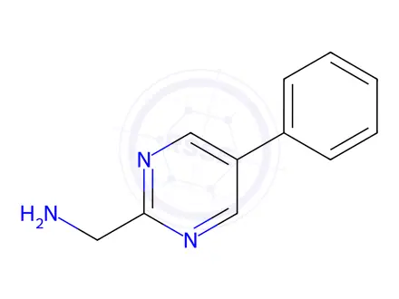 Chemical structure of (5-phenylpyrimidin-2-yl)methanamine