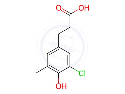 Chemical structure of 3-(3-Chloro-4-hydroxy-5-methyl-phenyl)propanoic acid