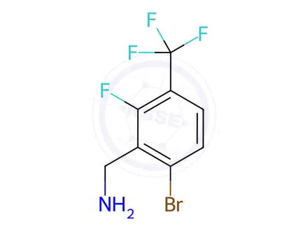 Chemical structure of (6-Bromo-2-fluoro-3-(trifluoromethyl)phenyl)methanamine