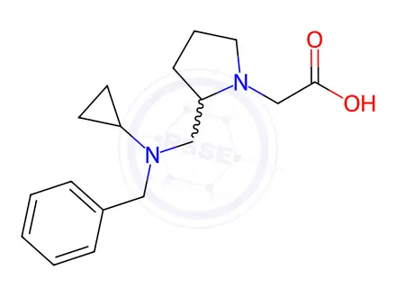 Chemical structure of 2-(2-((Benzyl(cyclopropyl)amino)methyl)pyrrolidin-1-yl)acetic acid
