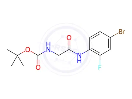 Chemical structure of tert-Butyl 2-(4-bromo-2-fluoroanilino)-2-oxoethylcarbamate