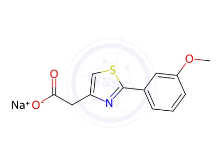 Chemical structure of Sodium 2-[2-(3-methoxyphenyl)-1,3-thiazol-4-yl]acetate
