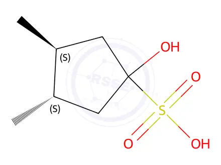 Chemical structure of (3S,4S)-1-Hydroxy-3,4-dimethylcyclopentane-1-sulfonic acid