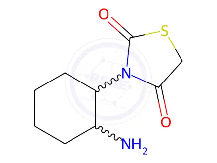Chemical structure of 3-(2-Aminocyclohexyl)thiazolidine-2,4-dione
