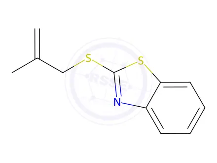 Chemical structure of Benzothiazole, 2-[(2-methyl-2-propenyl)thio]-(9CI)