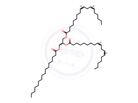 Chemical structure of 1,2-Dilinoleoyl-3-palmitoyl-rac-glycerol