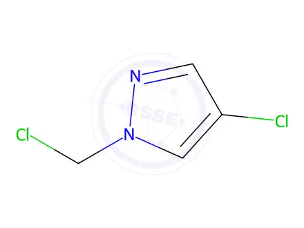 Chemical structure of 4-chloro-1-(chloromethyl)-1H-pyrazole hydrochloride