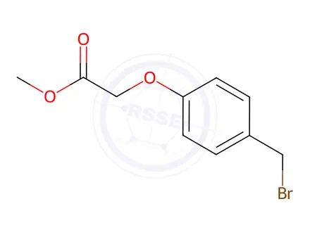 Chemical structure of Acetic acid, 2-[4-(bromomethyl)phenoxy]-, methyl ester