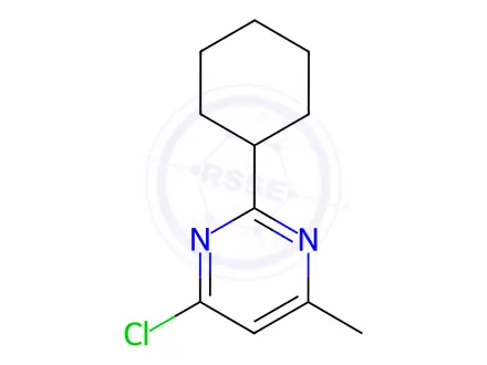 Chemical structure of 4-Chloro-2-cyclohexyl-6-methylpyrimidine