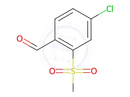 Chemical structure of 4-Chloro-2-(methylsulfonyl)benzaldehyde