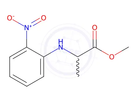 Chemical structure of Alanine, N-(2-nitrophenyl)-, methyl ester