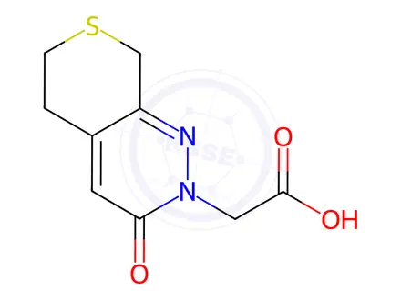 Chemical structure of 2-(3-Oxo-3,5,6,8-tetrahydro-2H-thiopyrano[3,4-c]pyridazin-2-yl)acetic acid