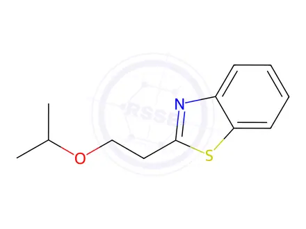 Chemical structure of Benzothiazole, 2-[2-(1-methylethoxy)ethyl]-(9CI)