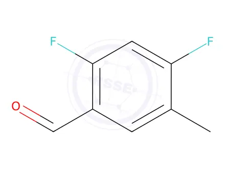 Chemical structure of Benzaldehyde, 2,4-difluoro-5-methyl-(9CI)