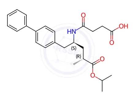 Chemical structure of Sacubitril Valsartan Sodium Impurity 30 Monomer