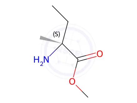 Chemical structure of (S)-Methyl 2-amino-2-methylbutanoate hydrochloride