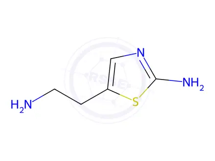 Chemical structure of 5-(2-Aminoethyl)thiazol-2-amine dihydrochloride