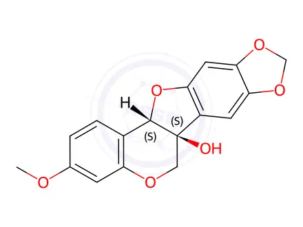 Chemical structure of Pisatin