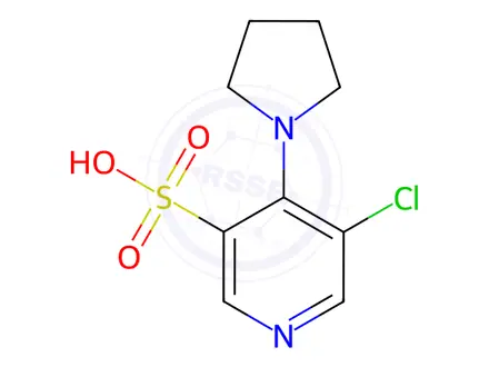 Chemical structure of 5-Chloro-4-(pyrrolidin-1-yl)pyridine-3-sulfonic acid