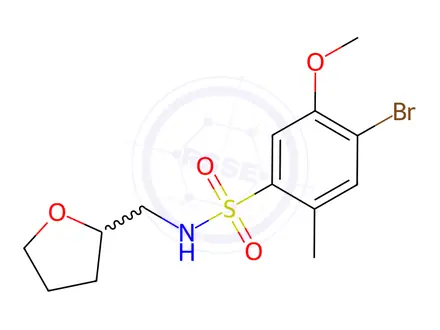 Chemical structure of 4-Bromo-5-methoxy-2-methyl-N-((tetrahydrofuran-2-yl)methyl)benzenesulfonamide
