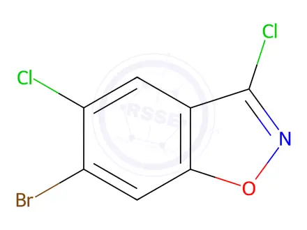 Chemical structure of 6-bromo-3,5-dichloro-1,2-benzoxazole