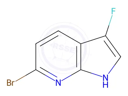 Chemical structure of 6-Bromo-3-fluoro-1H-pyrrolo[2,3-b]pyridine