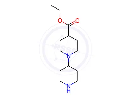 Chemical structure of Ethyl 1,4'-bipiperidine-4-carboxylate dihydrochloride