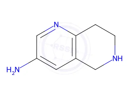 Chemical structure of 5,6,7,8-tetrahydro-1,6-naphthyridin-3-aMine hydrochloride