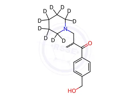 Chemical structure of Hydroxymethyl Tolperisone-d10 Hydrochloride