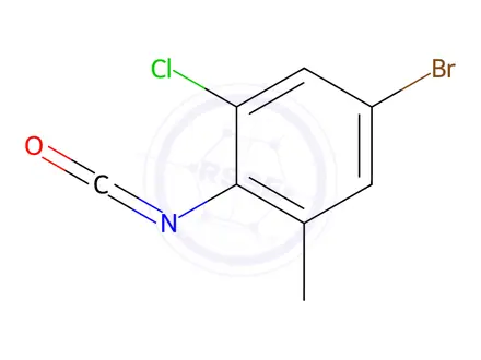 Chemical structure of 4-Bromo-2-chloro-6-methylphenyl isocyanate