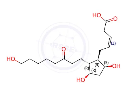 Chemical structure of prostaglandin F-main urinary Metabolite