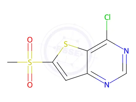 Chemical structure of 4-Chloro-6-(methylsulfonyl)thieno[3,2-d]pyrimidine