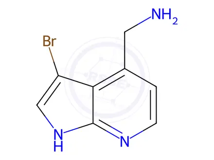 Chemical structure of (3-Bromo-1H-pyrrolo[2,3-b]pyridin-4-yl)methanamine