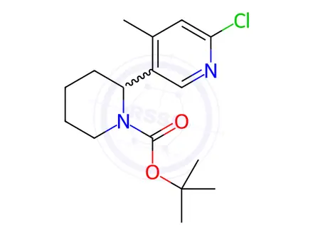 Chemical structure of tert-Butyl 2-(6-chloro-4-methylpyridin-3-yl)piperidine-1-carboxylate