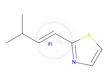 Chemical structure of Thiazole, 2-(3-methyl-1-butenyl)-(9CI)