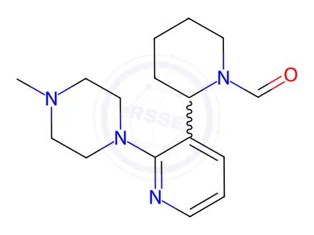 Chemical structure of 2-(2-(4-Methylpiperazin-1-yl)pyridin-3-yl)piperidine-1-carbaldehyde
