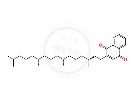 Chemical structure of Vitamin K1(Mixture of isomers)