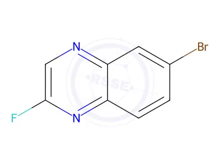 Chemical structure of Quinoxaline, 6-broMo-2-fluoro-