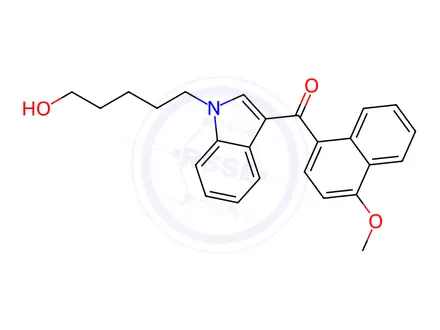 Chemical structure of JWH-081 N-(5-Hydroxypentyl)