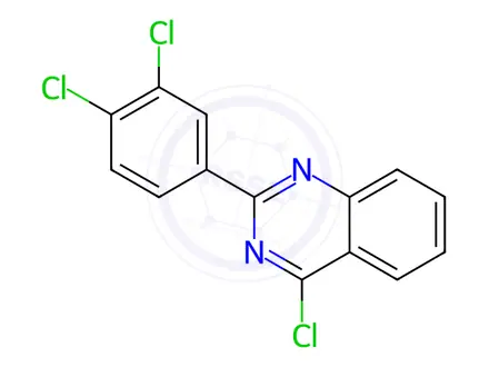 Chemical structure of Quinazoline, 4-chloro-2-(3,4-dichlorophenyl)-