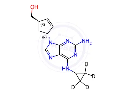 Chemical structure of trans-Abacavir-d4 Hydrochloride