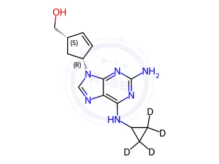 Chemical structure of Abacavir Impurity 30-d4