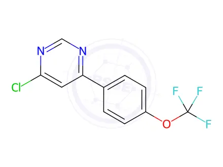 Chemical structure of 4-Chloro-6-(4-(trifluoromethoxy)phenyl)pyrimidine