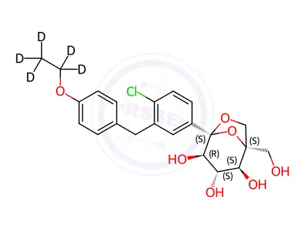 Chemical structure of Ertugliflozin-D5