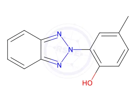 Chemical structure of 2-(2H-Benzotriazol-2-yl)-p-cresol(UV-P)