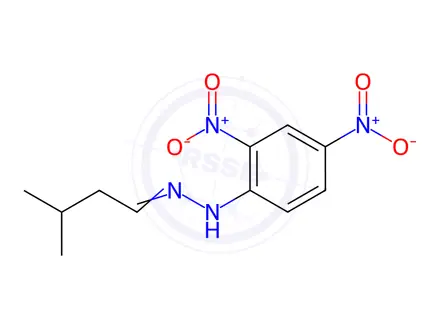Chemical structure of isovaleraldehyde-DNPH as isovaleraldehyde
