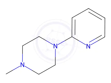 Chemical structure of Piperazine, 1-methyl-4-(2-pyridinyl)-(9CI)