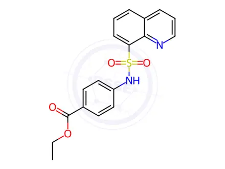 Chemical structure of Ethyl 4-(quinoline-8-sulfonamido)benzoate