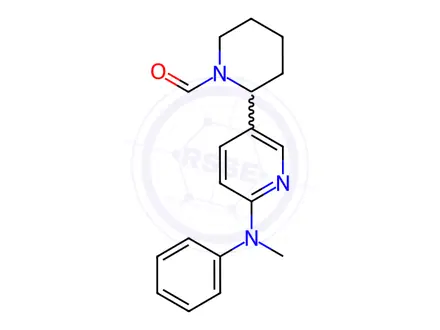 Chemical structure of 2-(6-(Methyl(phenyl)amino)pyridin-3-yl)piperidine-1-carbaldehyde