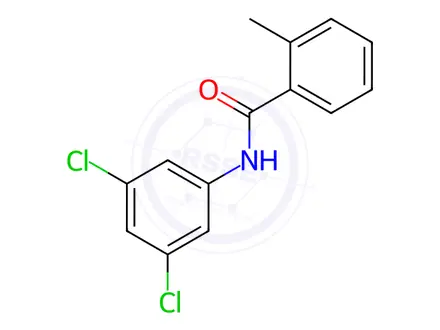 Chemical structure of N-(3,5-dichlorophenyl)-2-methylbenzamide